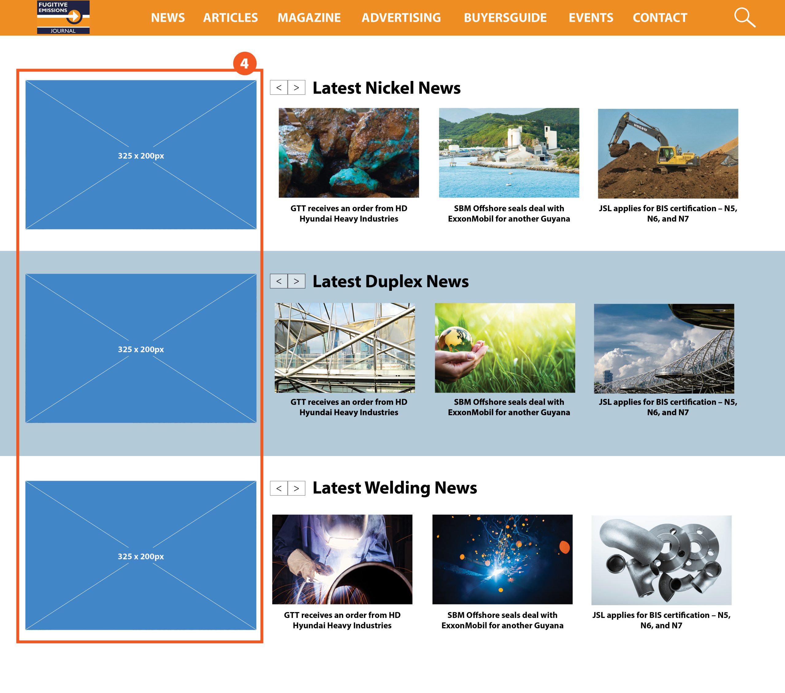 4. News Category Banner